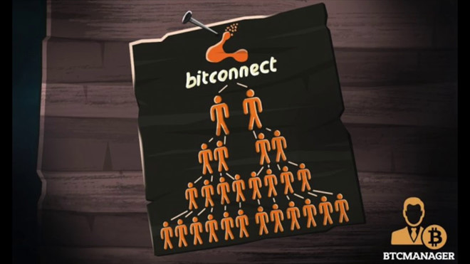Bitconnect bị chỉ trích hoạt động theo mô hình Ponzi trước khi sụp đổ. Ảnh: YouTube.
