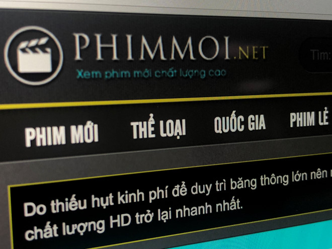 Phimmoi.net đang là kênh phim lậu lớn nhất tại Việt Nam với hơn 6 triệu lượt truy cập mỗi ngày.